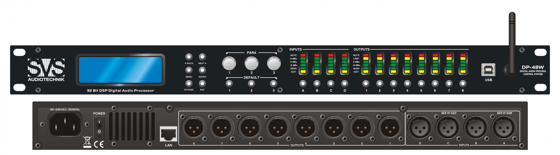 SVS Audiotechnik DP-48W Цифровой процессор: 4 входа 8 выходов в Ростове-на-Дону