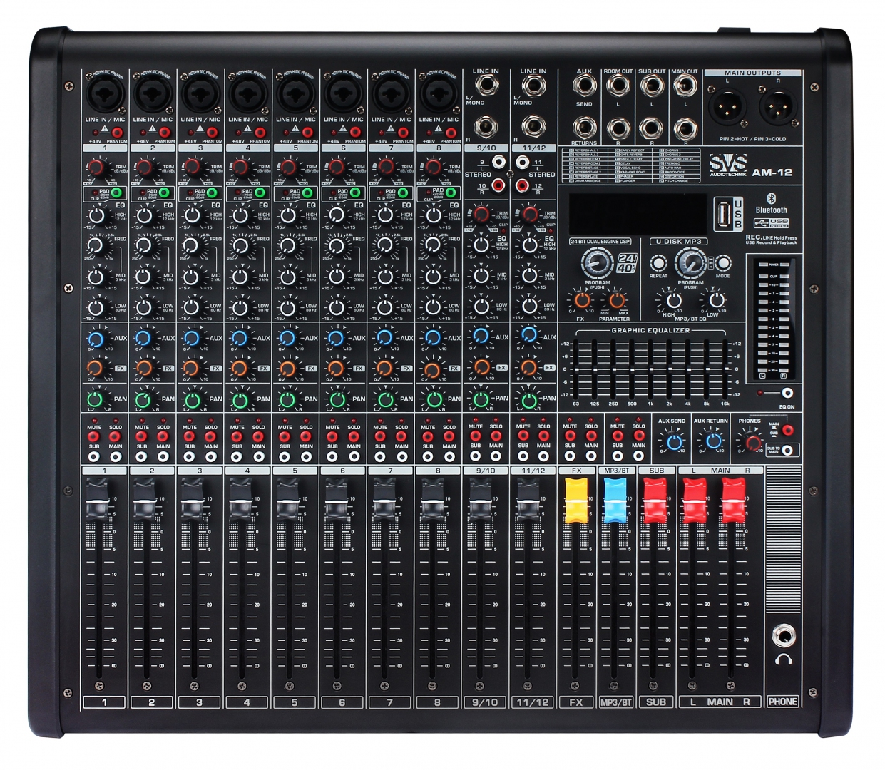 SVS Audiotechnik mixers AM-12 Микшерный пульт аналоговый, 12-канальный в Ростове-на-Дону