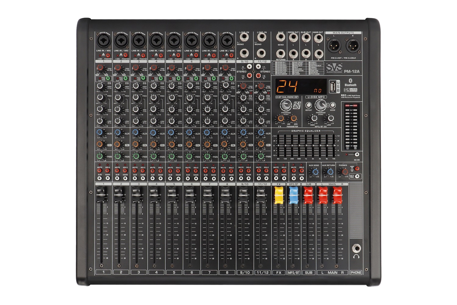 SVS Audiotechnik mixers PM-12A Активный аналоговый микшерный пульт, 12-канальный в Ростове-на-Дону